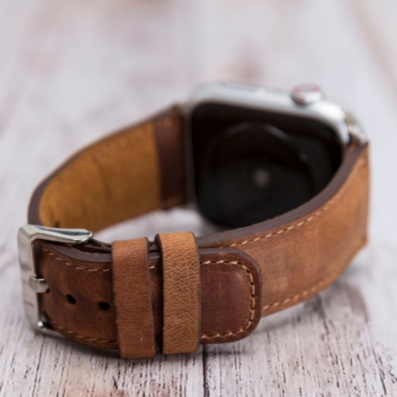 SOLD•OUT! Apple Watch Premium Leather Men's Band - Picture 4 of 10